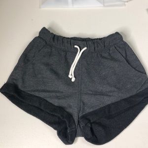 Grey comfortable high-waisted loose booty shorts